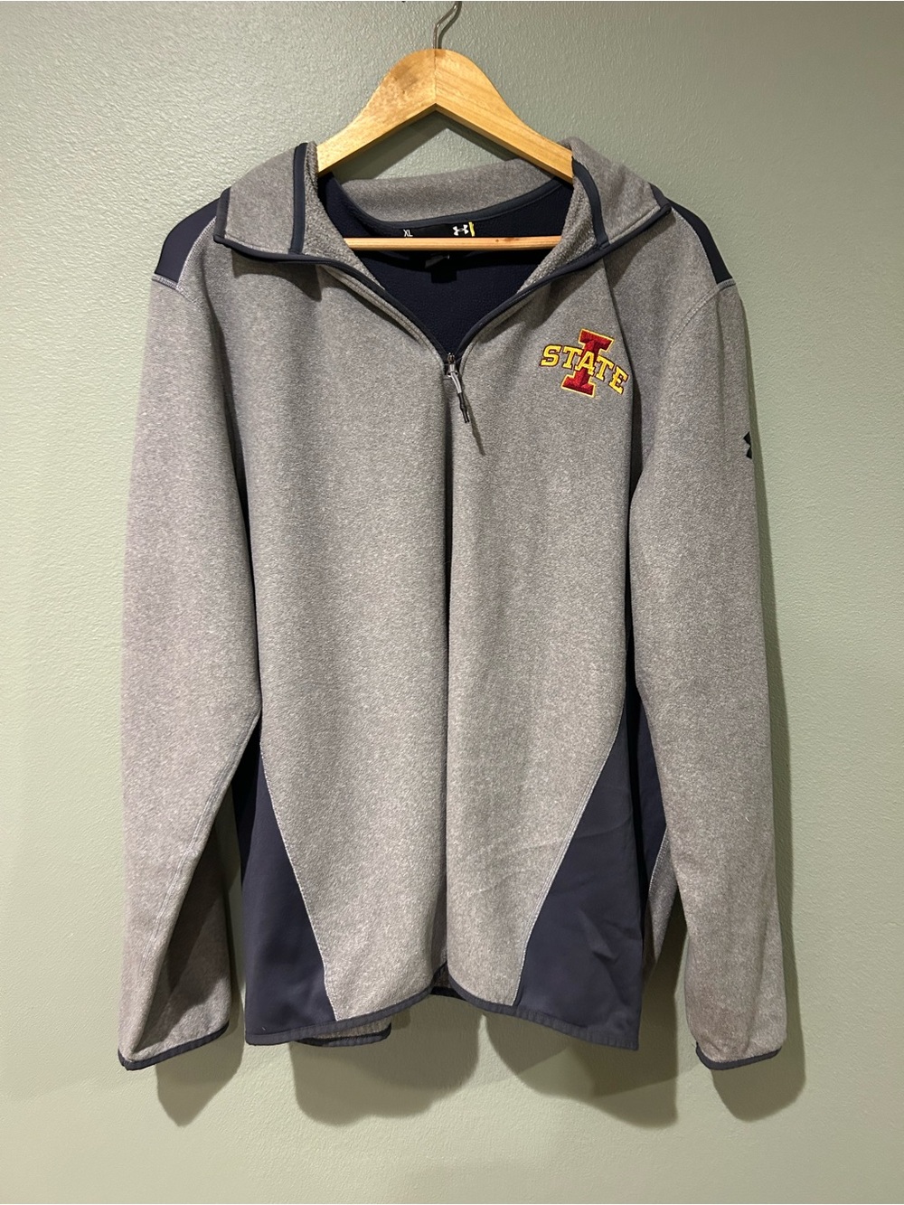 Under Armour Gray and Iowa State Quarter-Zip Pullover